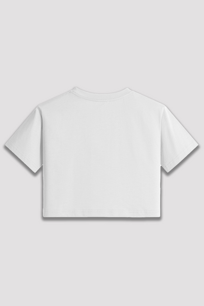 HM "POWERLIFTING APPAREL" - WHITE CROP TOP