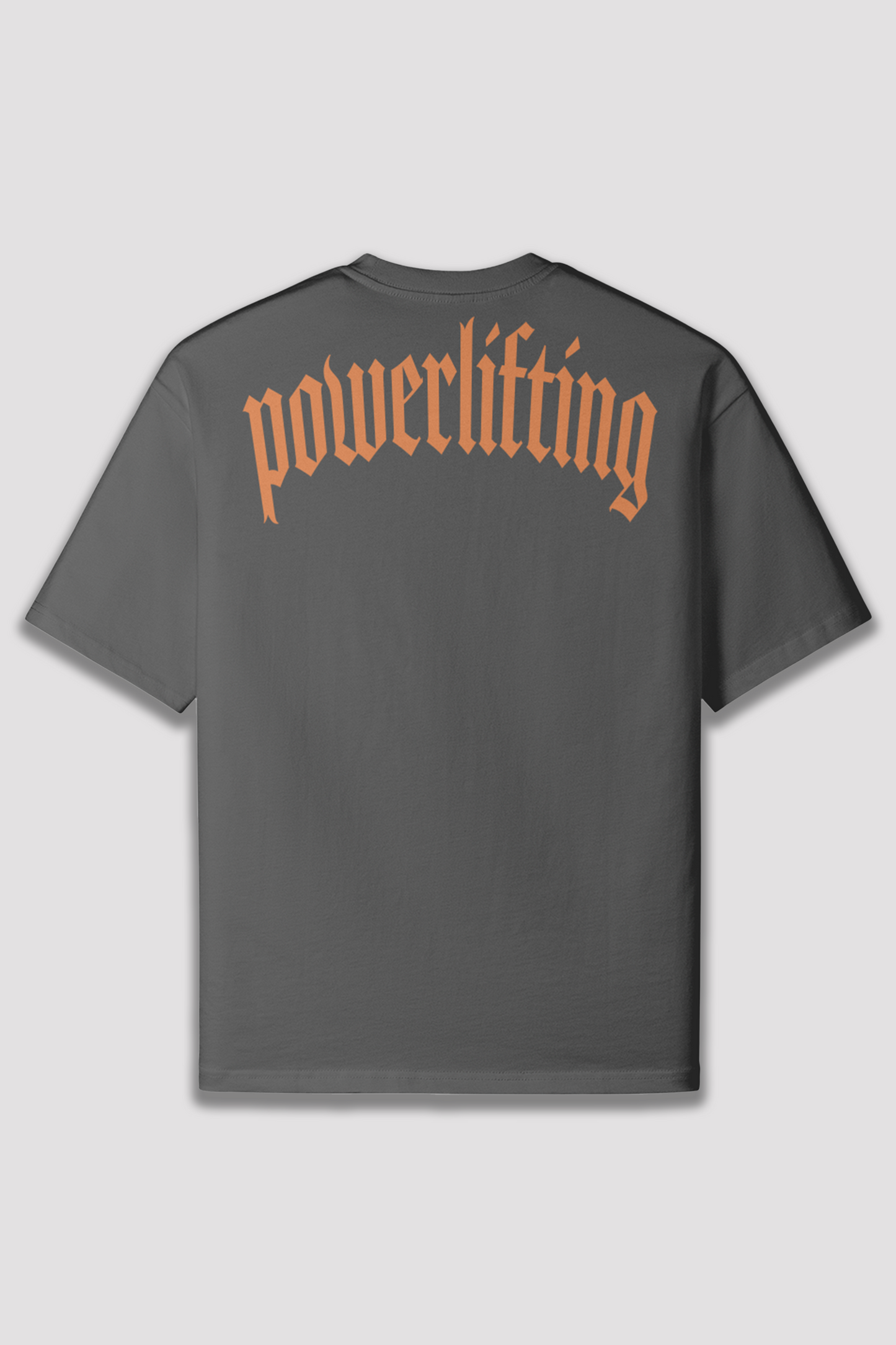 CAMISETA GRANDE HM "POWERLIFTING" EN COLOR GRIS GRAFITO