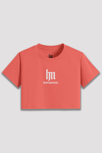 HM "POWERLIFTING" BACK COVER - GRAPEFRUIT RED CROP TOP