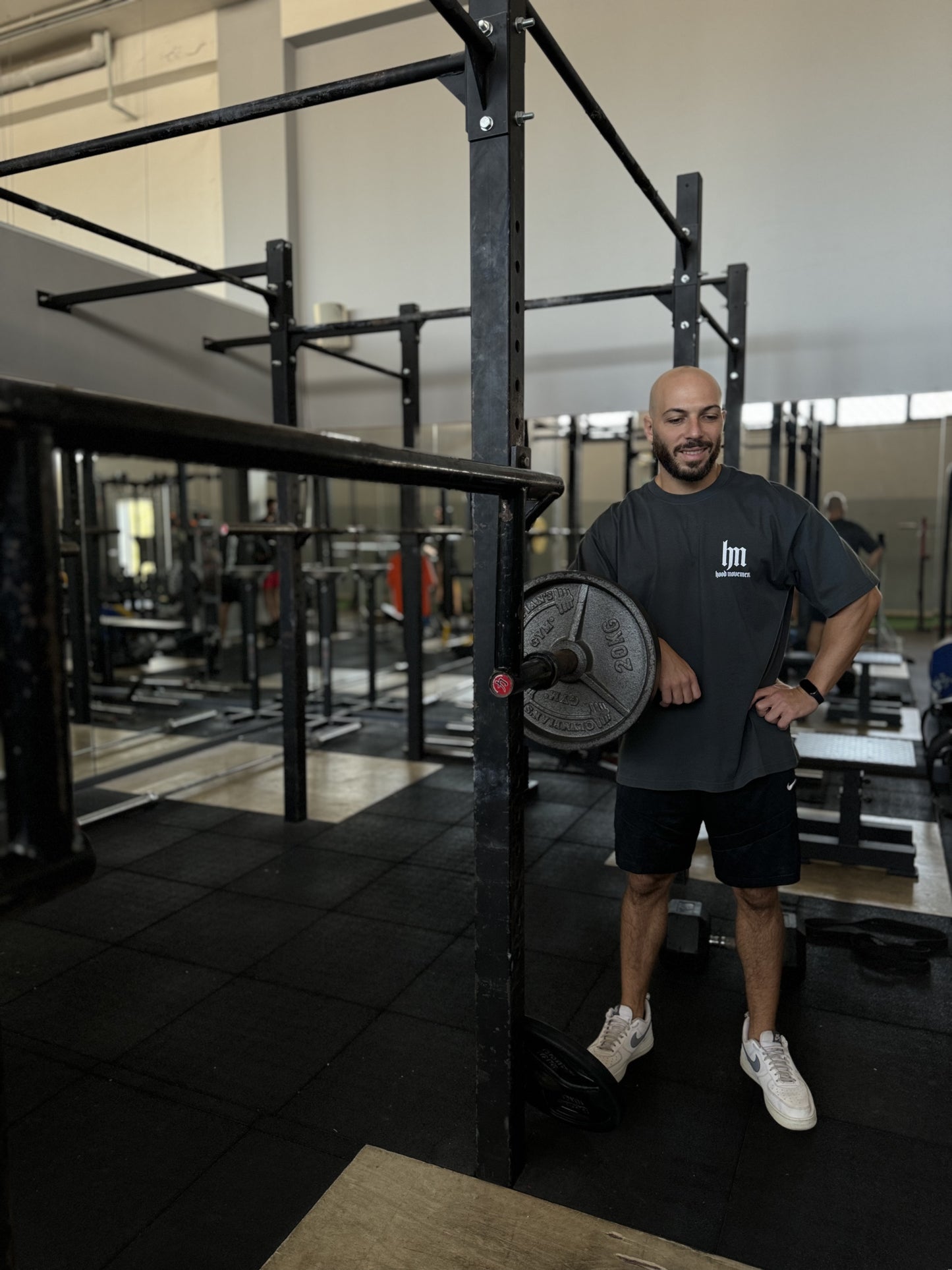 HM "CULT OF POWERLIFTING" BACK COVER - DARK GRAY OVERSIZED T-SHIRT